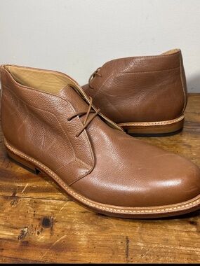 Bostonian Soft Boots Mens 13 tan leather lace up chukka no 16